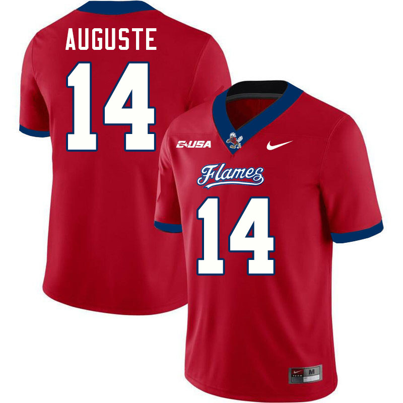 Liberty Flames #14 Elijah Auguste College Football Jerseys Stitched-Red